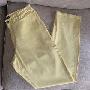 American Apparel Yellow 4-Way Stretch Easy Jeans